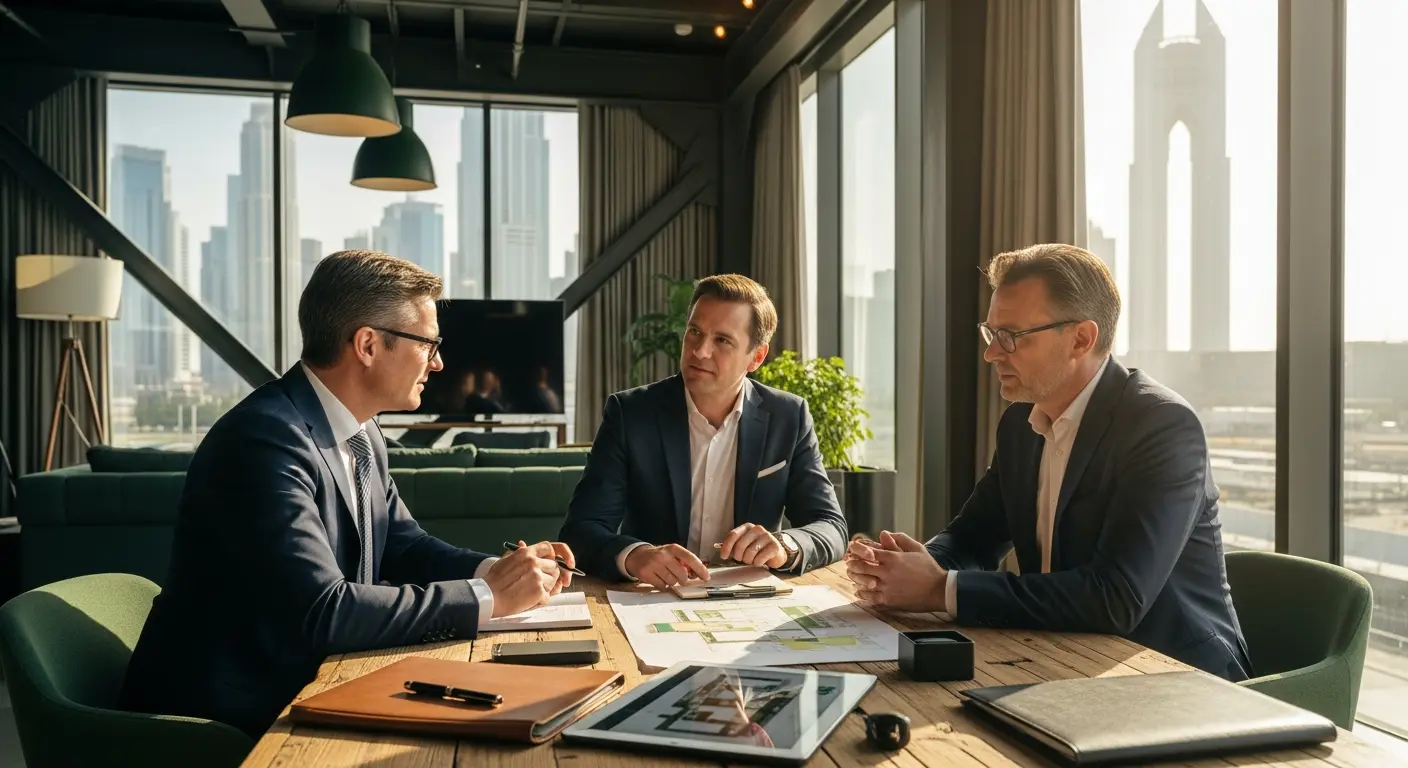 Illustration du DIFC Dubai International Financial Centre, concept de licence financière et régulation pour zones franches.